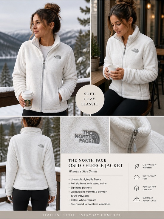 The North Face Jackets & Blazers - The North Face Women's Osito Fleece Jacket - White Small
